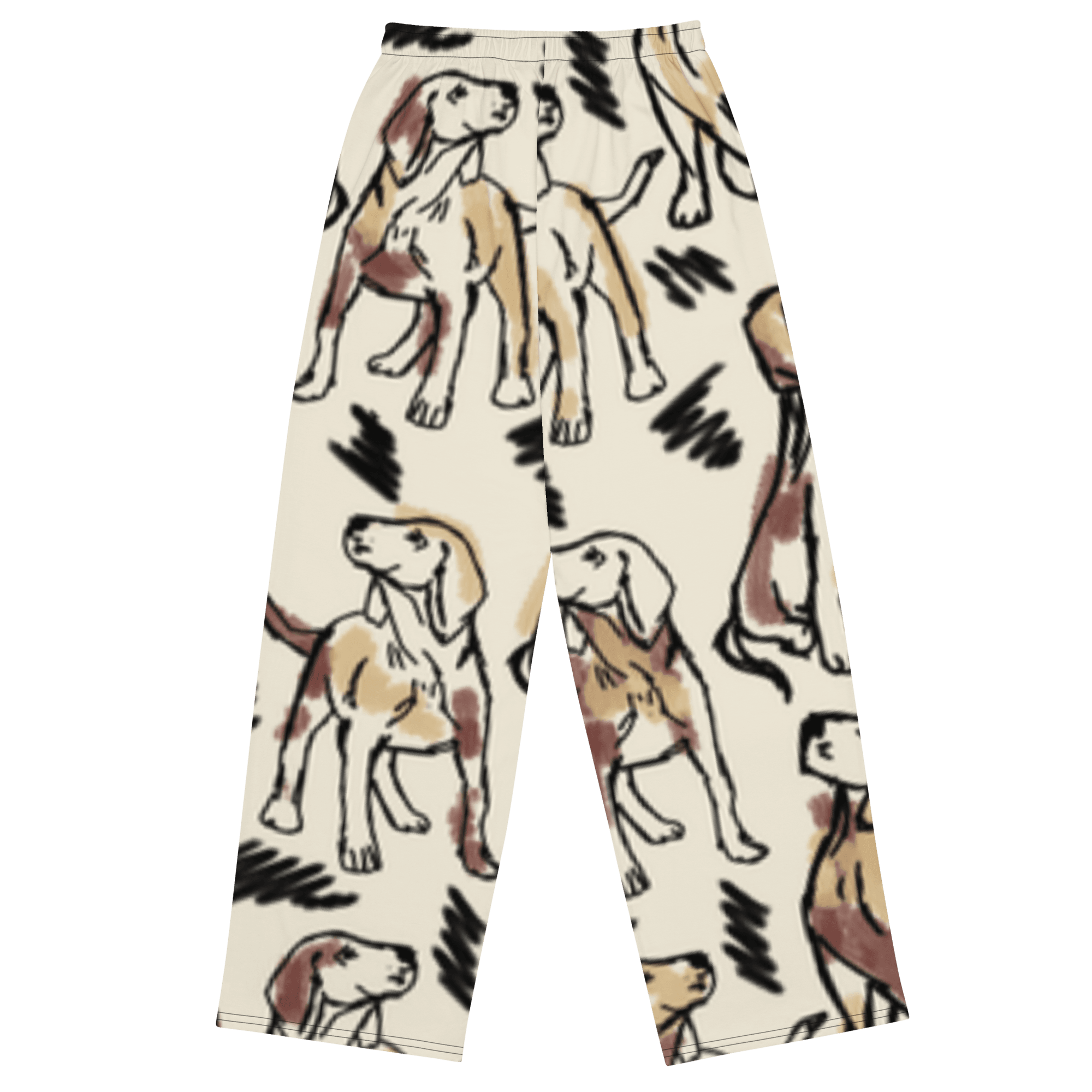AISNV All-over Dog print unisex wide-leg pants